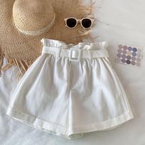 Summer Clothes for Girls Candy Color Kids Cotton Shorts for Girls Summer Casual Wear Thin Breathable Outdoor Sports Pants 110 balta