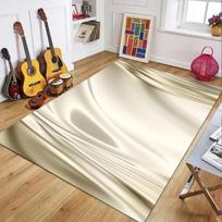Luxury Gold Silk Satin Texture Area Rug Non-Slip Washable Soft Elegant Floor Mat for Living Room Bedroom Home Decor 40X60CM beige