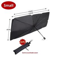 KEBIDU UPF50+ Car Sun Shade Windshield Umbrella, Foldable Silver Coating Windshield Sun Visor, Anti-Uv Heat Insulation for All Cars, Portable Storage smalta