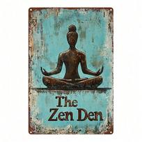 Zen Buddha Metal Wall Art Turquoise Brown Iron Sign 8x12 Inch Meditation Decor (Multicolor,TYA-1080615-20x30) įvairiaspalvis
