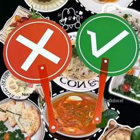 Food Scoring Game Card 4/12 PCS Clear Handheld Answer Pad Lightweight for Travel Camping Family Game Night 4PCS