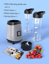 Blender for Shakes and   400W   Maker with 2 Tritan Travel Bottles Portable   Blender