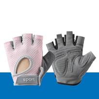 Unisex Half-Finger Gym Gloves Weight Training Pull-Up Bar Cycling Breathable Anti-Slip Wear-Resistant Quick-Dry Nylon Medium rausva