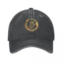 Vintage Baseball Cap Snapback Hats Bitcoin Gold Spring Autumn Cap Crypto Btc Blockchain Geek Water Washing Casquette Vintage Adjustable