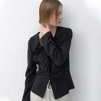 Atelier Nine Arlo Shirring Ribbon Blouse(Bl-4299) Ivory/Free