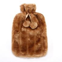 Removable Hot Water Bottle Cover Explosion Proof Leak-proof Covering Portable and Reusable Cold-proof Hand Feet Warmer geltona