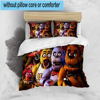 1PC Five Nights At bears Horror 3pcs Bedding,Including 1pc Duvet Cover And 2pcs Pillowcases Perfect for Christmas,Ideal for Bedroom, Dormitory 135cm*200cm
