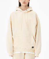 Moz Moz Tone-Down Raglan Oversized Fleece Hoodie Cream 1
