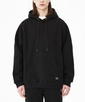 Moz Moz Tone-Down Raglan Oversized Fleece Hoodie Black 1