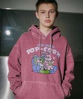 Compagno Bunny Popcorn Pigment Hoodie Dusty Pink Pink/L