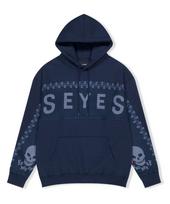 Yes Ic Y.E.S Jacquard Skull Hoodie Navy S