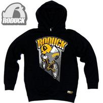 Doldol Roduck_Hoody_10 Road Bicycle Roduck Duck Character Graphic Hoodie Black/S