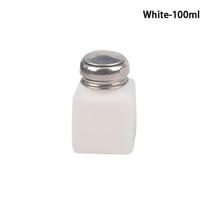 100/200/250Ml Skystas alkoholio presas Antistatinis nagų lakas Pašalinti Dozatoriaus valiklis Pumpuojamas Daugkartinis buteliuko laikiklis salono makiažas 100ML balta