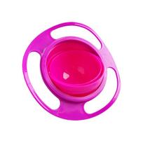 Lėkštės dubuo Balansinis dubuo 360 laipsnių sukimasis be išsiliejimo dubuo Baby Bowl Vaikiškas dubuo Linksmas giroskopinis dubuo 2pcs raudona