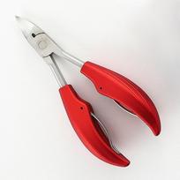 Nagų žirklutės įaugusiems storiems nagams Nerūdijančio plieno lenkti ašmenys Ergonomiška rankena Kojų nagų kirpiklis raudona
