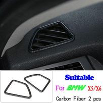 Car Accessories Carbon Fiber Style For BMW X5 X6 E70 E71 2008-2013 ABS Car Interior Decoration Strip Frame Cover Trim Sticker 10 gray