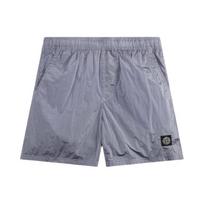 Stone Island Spring Summer Metallic Nylon Solid Color Elastic Straight Leg Logo Casual Shorts Men shorts Lavender 1015B0943-V0047 S