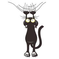 Scratch Cat Car Sticker Funny Black Cat Vehicle Bumper Decal Removable PVC Cat Sticker for Auto Truck Motorcycle Wall Window Refrigerator Cup Laptop 1pc gray