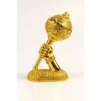 UNIq Golden Hanuman Ji Gada Idol ? Decorative Showpiece & Spiritual Idol for Home Mandir, Car