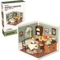 Rolife Diy 3D Puzzle Home Gift Idea Model Supply Store Kit with LED Yum Yum Burger And Leisurely Cheers Bar And Sweet Sips Tea