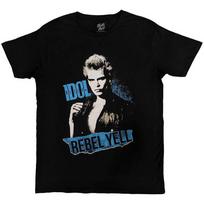 Billy Idol Unisex Tshirt Rebel Yell Blue (Medium) S