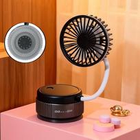 Suction Cup Wall-mounted USB Charging Fan, Adjustable Small Hose Fan for Office Desktop, Small Electric Fan juoda