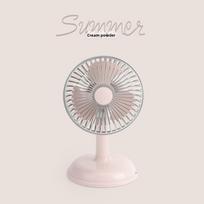 Simple Desktop Charging Fan, USB Charging Portable Small Fan, Retro Desktop-style Simple Fan with Battery šviesiai rausvos spalvos
