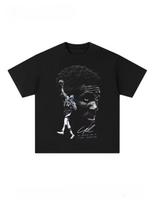Giannis Antetokounmpo Portretas Amerikietiško Krepšinio Vintage Retro Spaudiniai Marškinėliai Laisvalaikio Unisex Unisex Trumpomis Rankovėmis Apvalia Kaklo Iškirpte Marškinėliai Unisex XL black