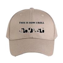 Funny Panda This Is How I Roll Caps Summer Adult Baseball Cap Adjustable with Curved Brim Duckbill Hat Protection Sun Hats Adjustable