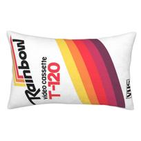 Retro VHS Tape Vaporwave Aesthetic Rectangle Pillowcase Cushion Cover Decorative Bedroom Bed Home Comfort Throw Pillow 60x40cm