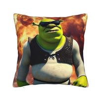 Comedy Merry Christmas Shrekmas Shreks Square Pillow Covers Polyester Home Cushion Cover Cute Home Decoration Pillow Cover 45*45 40x40cm