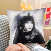 1pc Mana M-Malice Gothic Mizer Pillow Case Fashion Square Pillowcase Bedroom Sofa Room Ins Decoration Leisure 40x40cm