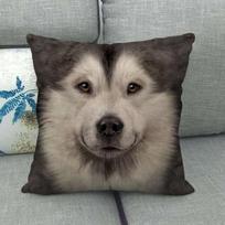 Cute Dog Face Cushion Cover Husky Corgi Pug 2D Flat Print Peach Skin Throw Pillow Case For Sofa Home Decor Pet Lover Gift 45x45 40x40cm