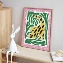 Diamond painting kit. full diamond round mosaic leopard jungle handmade. home decoration gift Round 20x30cm