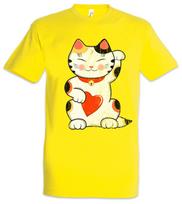 Maneki Neko II T-Shirt Maneki-neko Manekineko Cat Cats Love Addicted Addiction XXL