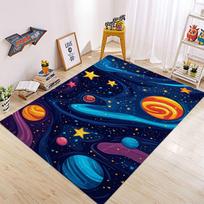 Space Galaxy Carpet Universe Living Room Bedroom Kitchen Sofa Table Balcony Carpet Anti Slip Washable Mat Exquisite Accessories 40cm x 60cm