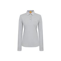 Louis Castel Women'S Collared Logo Contrast Solid Long Sleeve T-Shirt See Notation/100