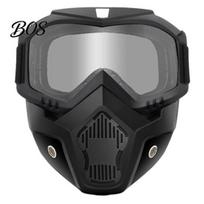 Metal Fabrication Eye Protection Full Face Goggle Mask, Detachable Cycling Goggles Mask with Anti-Fog HD Lens Protective Eyewear Lens, Large A