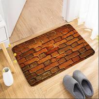 2D Akmens Plytų Rašto Durų Kilimėlis Neslystantis Įėjimo Grindų Kilimėlis Dekoratyvinis Kilimas Namų Įėjimui Plaunamas Sveikinimo Kilimas Svetainei 40x60cm