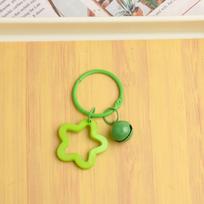 Metal Keyrings Five-pointed Star Bell Pendant Elegant Macarone Bag Keyring  Bag Pendant žalia