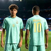 Prancūzija Mbappe Nr.10 Futbolo Marškinėliai Laisvalaikio Vyriški T-shirt Moteriški Marškinėliai Berniukų Viršus Vaikų Tėvų ir Vaikų Greitai Džiūstantys Trumpomis Rankovėmis Vaikų T-shirt S