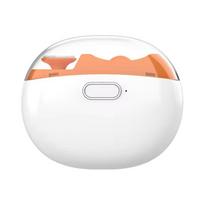 2 1 Automatic Electric Nail Trimmer Polisher Led Light 2 Speed Usb Rechargeable Safety Baby Adults Clipper oranžinė