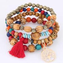 DIEZI Bohemian Multicolor Rožiniai krištoliniai karoliukai Apyrankės Moteriškos Mergaitės Elastingi Kutas Sparnas Raidės Virvė Apyrankė Pulseira Feminina