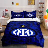 Inter Milan Logo Bedding Set Bedding set (1 duvet cover, 2 pillowcases, duvet not included) 135x200cm