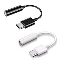 3.5mm to Type-C Headphone Adapter Audio Converter USB-C Dongle for Phone Tablet Black Type c analog white (pvc wire)