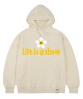 Graver [Unisex] Tape Flower Smile Hoodie_Cream Cream/M