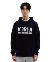 Burger Bitter Korea Text Embroidery Basketball Hoodie_Navy Black/Xl