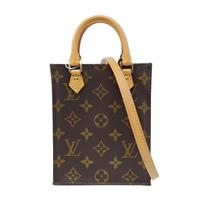 [Pre-Owned] Petit Sac Plat Classic Monogram Music Score Bag Coated Canvas Leather Shoulder Crossbody Tote Mini - Excellent #N6D0FM ONE SIZE