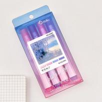 4pcs Glitter Highlighter Pens Set Gradient Color Marker Liner for Drawing Painting beige