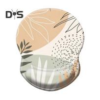 Mouse Pad with Soft Lycra Surface Ergonomic Gel Wrist Support Anti-Slip Base Mouse Mat Compatible with All Mice Mouse Pad A
